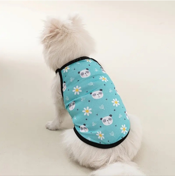 Panda Sunflower Summer Dog Tank NIP For Small Dogs - Picture 3 of 5